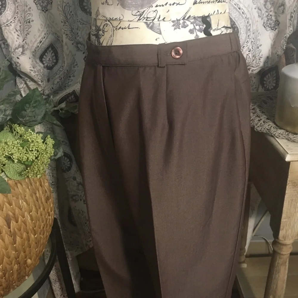 NORTON McNaughton  Petite rich brown poly/rayon dress slack